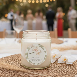 Tropical Botanical Garden Wedding Thank You Favour Classic Round Sticker