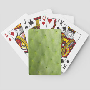Tropical Botanical Green Cactus Photo Playing Cards