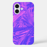 Tropical Botanical Leaf Ombre Purple Pink 