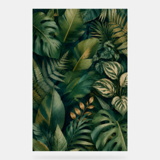 Tropical Botanical Leaf Wall Art Print Acrylic Sign