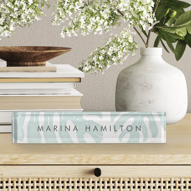 Tropical Botanical Monstera Leaf Nameplate (Creator Uploaded)