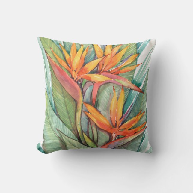 Tropical Botanical Paradise II Cushion (Front)