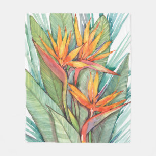 Tropical Botanical Paradise II Fleece Blanket
