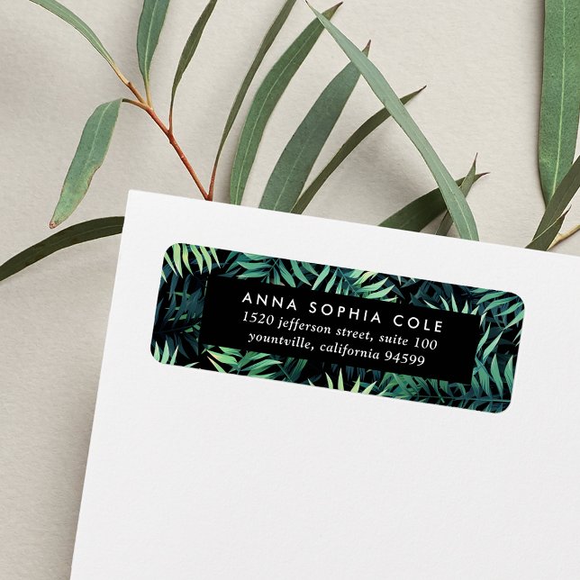 Tropical Botanical Return Address Label (Creator Uploaded)