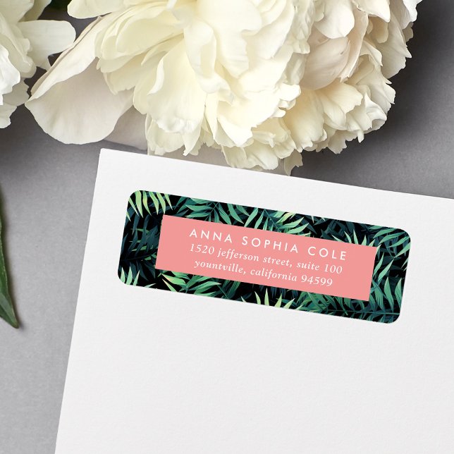 Tropical Botanical Return Address Label (Creator Uploaded)