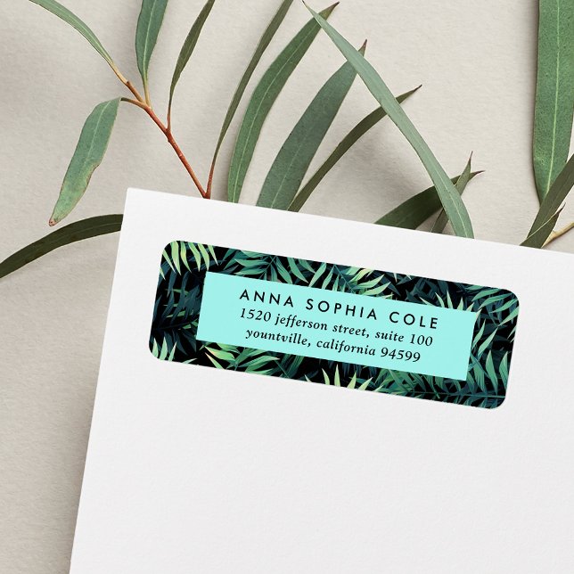 Tropical Botanical Return Address Return Address Label (Creator Uploaded)