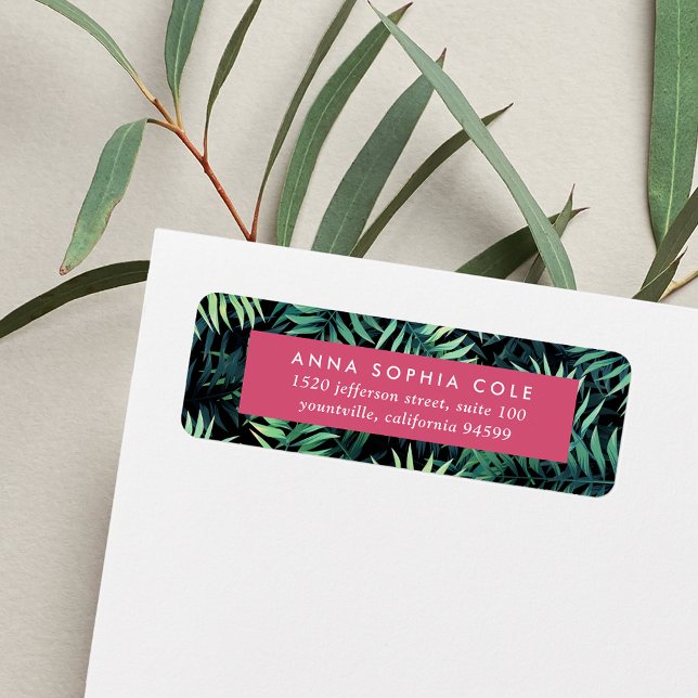 Tropical Botanical Return Address Return Address Label (Creator Uploaded)
