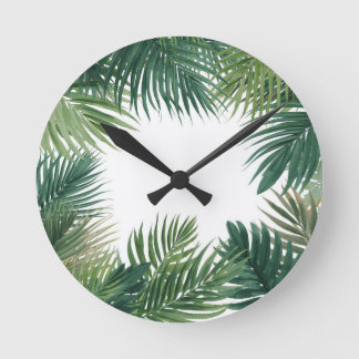 Tropical Botanical Wall Clock