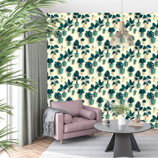 Tropical Botanical Wallpaper for Guest Rooms (Experience a luxury urban oasis where tropical style, modern comfort, and memorable stays unite. 🌿)