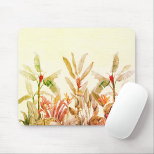 Tropical Botanical Watercolor Mouse Pad
