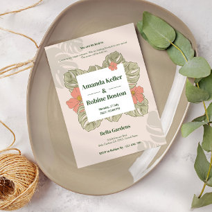 Tropical Botanical Wedding Invitation