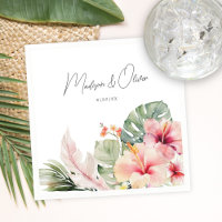 Tropical Botanicals Gorgeous Watercolor Wedding