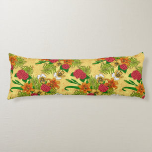 Tropical bouquet body cushion