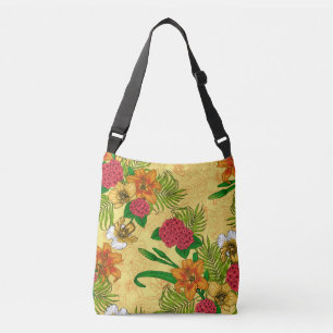 Tropical bouquet crossbody bag