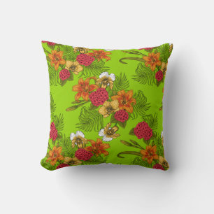 Tropical bouquet cushion