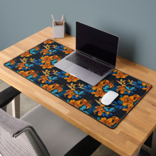 Tropical bouquet desk mat