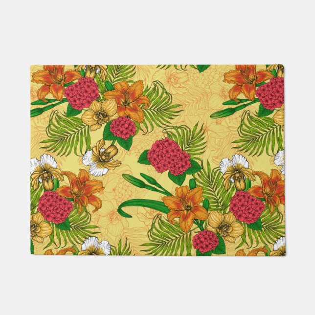 Tropical bouquet doormat (Front)