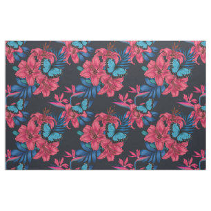 Tropical bouquet fabric