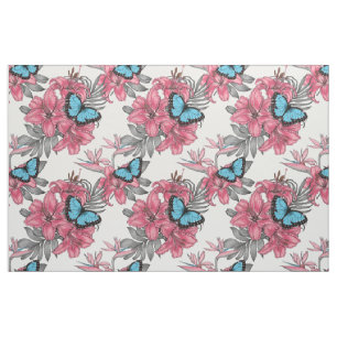 Tropical bouquet fabric