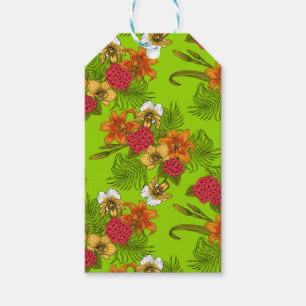 Tropical bouquet gift tags