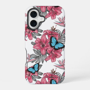 Tropical bouquet iPhone 16 case