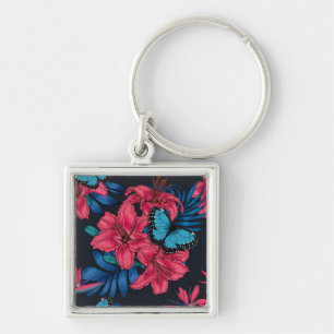 Tropical bouquet key ring