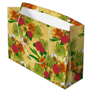 Tropical bouquet large gift bag