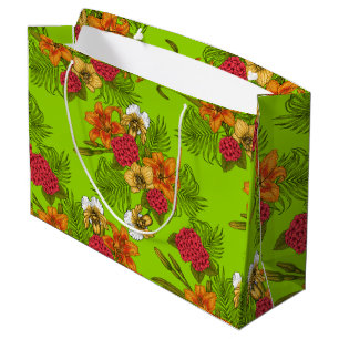 Tropical bouquet large gift bag