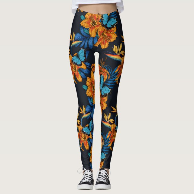 Tropical bouquet leggings (Front)