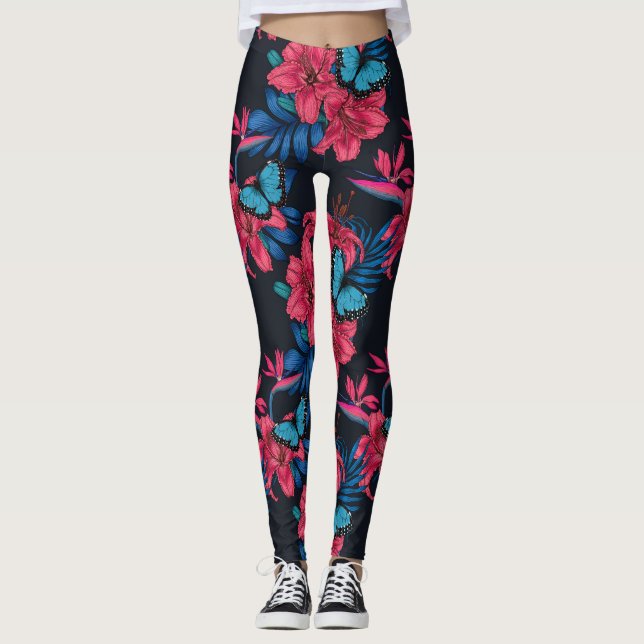 Tropical bouquet leggings (Front)