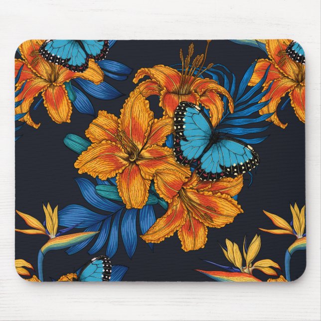 Tropical bouquet mouse pad (Front)