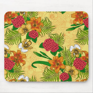 Tropical bouquet mouse pad