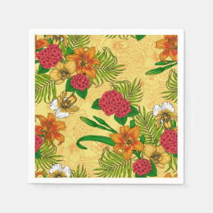 Tropical bouquet napkin