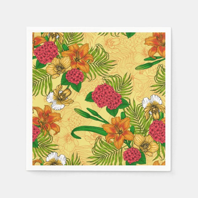 Tropical bouquet napkin (Front)