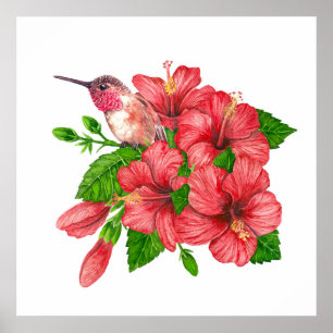 Tropical bouquet poster