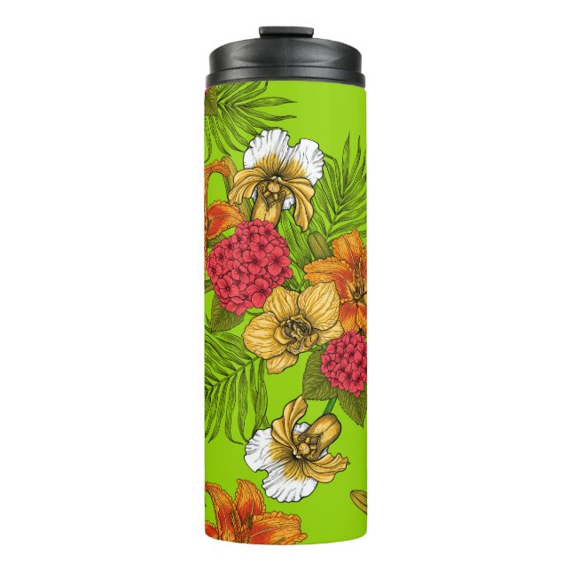 Tropical bouquet thermal tumbler (Front)