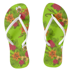 Tropical bouquet thongs