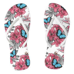 Tropical bouquet thongs