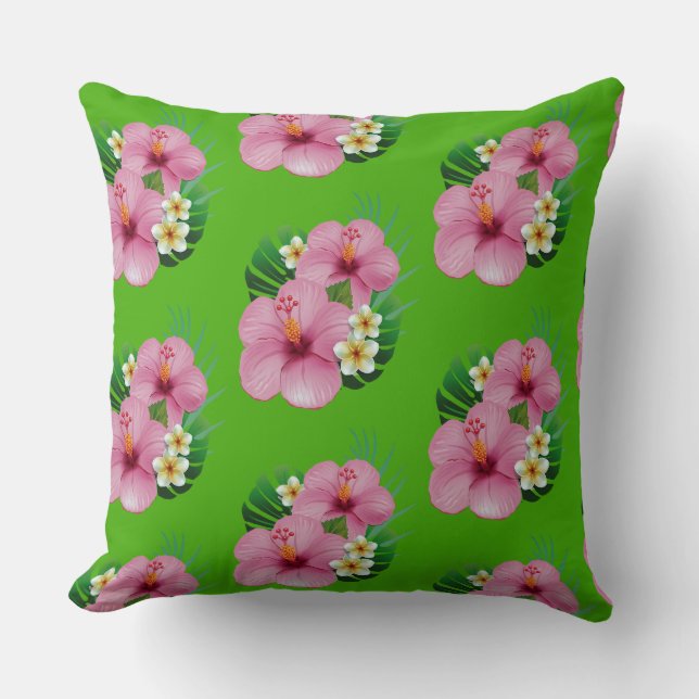 Tropical Bouquet throw Pillow (Front)
