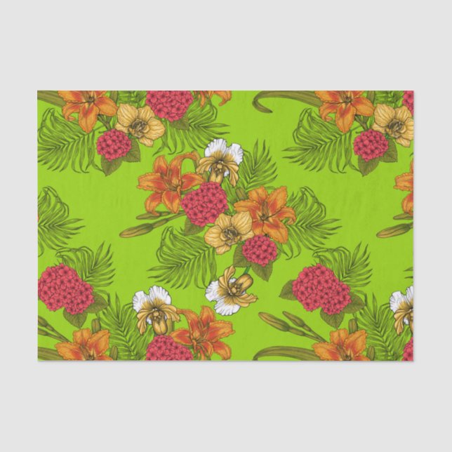 Tropical bouquet tissue paper (Front)