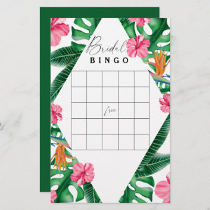 Tropical - Bridal shower bingo game