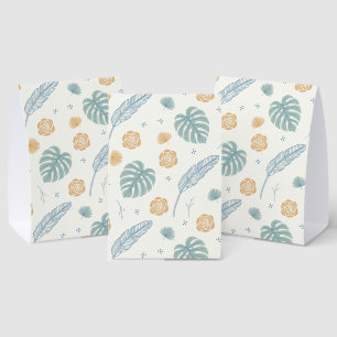 Tropical Bridal Shower Pattern Boho Palm Leaves 