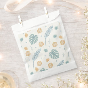 Tropical Bridal Shower Pattern Boho Palm Leaves  Favour Bag