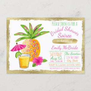 Tropical Bridal Shower Soiree Invitation