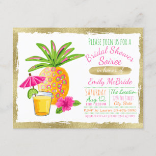 Tropical Bridal Shower Soiree Invitation