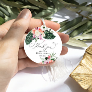Tropical Bridal Shower Thank You Favour Tags