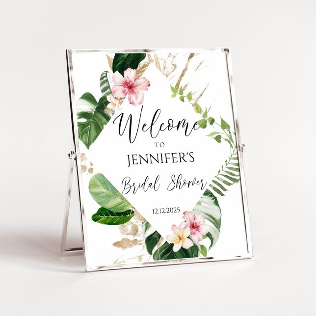 Tropical bridal shower welcome sign (Creator Uploaded)