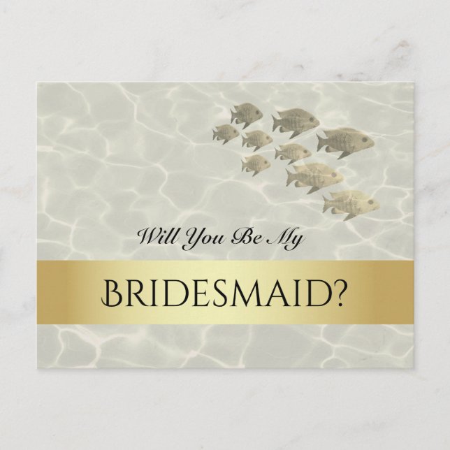 Tropical Bridesmaid Proposal Card (Front)