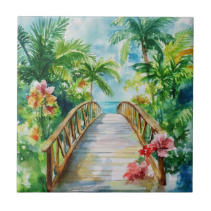 Tropical Bridge Ceramic Tile
