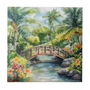 Tropical Bridge Ceramic Tile